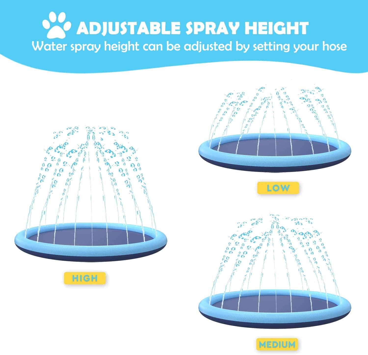 Dog Pool with Sprinkler | Summer Outdoor Water Play Mat - PetsLoveSurprises