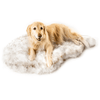 Carica l&#39;immagine nel visualizzatore di Gallery, Luxury Ultra-Soft Faux Fur Memory Foam Bed | Curve White-Beige - Luxury Ultra-Soft Faux Fur Memory Foam Bed | Curve White-Beige - PetsLoveSurprises