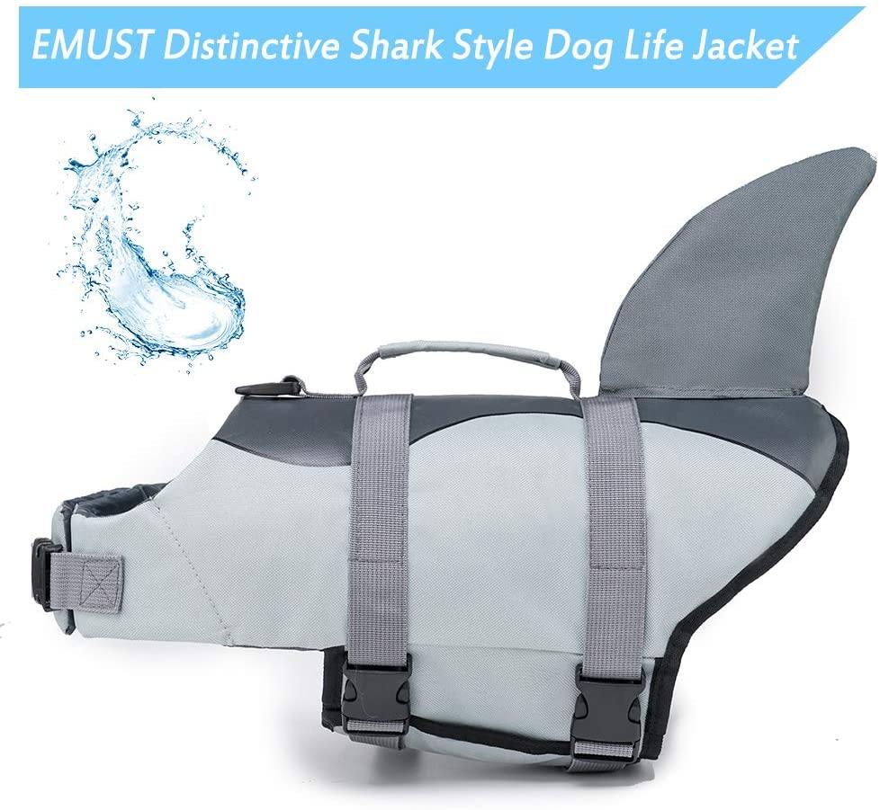 Shark Dog Life Jacket | Lifesaver Vest with Rescue Handle - Shark Dog Life Jacket | Lifesaver Vest with Rescue Handle - PetsLoveSurprises
