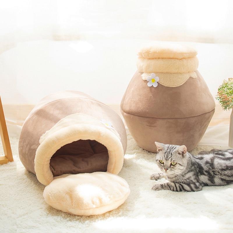 FluffNest™ | 3-in-1 Foldable Plush & Soft Cat Bed - PetsLoveSurprises