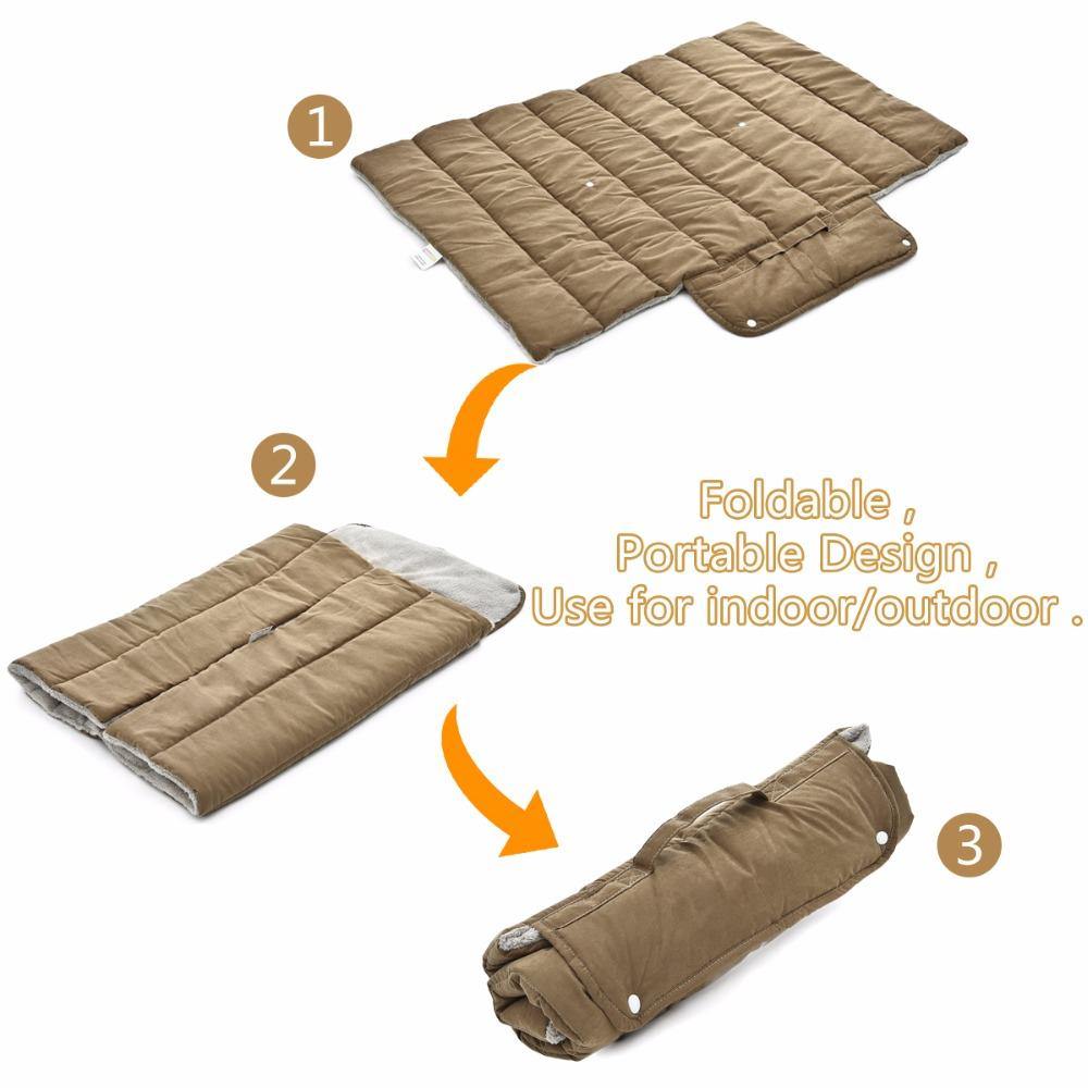 Foldable Pet Bed | Soft & Warm Travel Mat - Foldable Pet Bed | Soft & Warm Travel Mat - PetsLoveSurprises